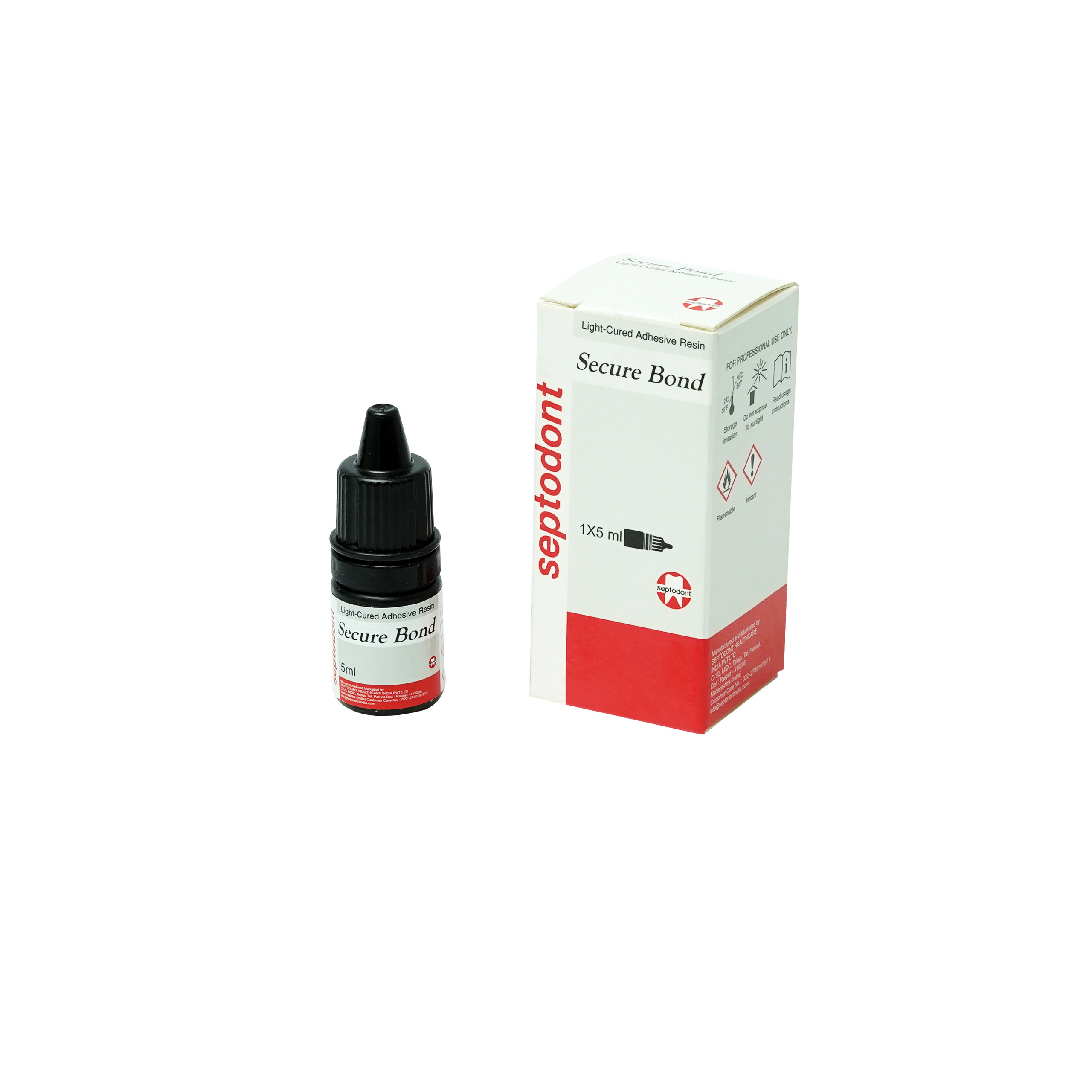 Septodont Secure Bond Light Cure Adhesive Resin Bond 5ml
